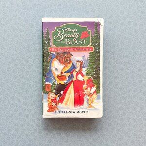 Beauty & The Beast Enchanted Christmas VHS w/ Inserts | Disney | 90s Holiday